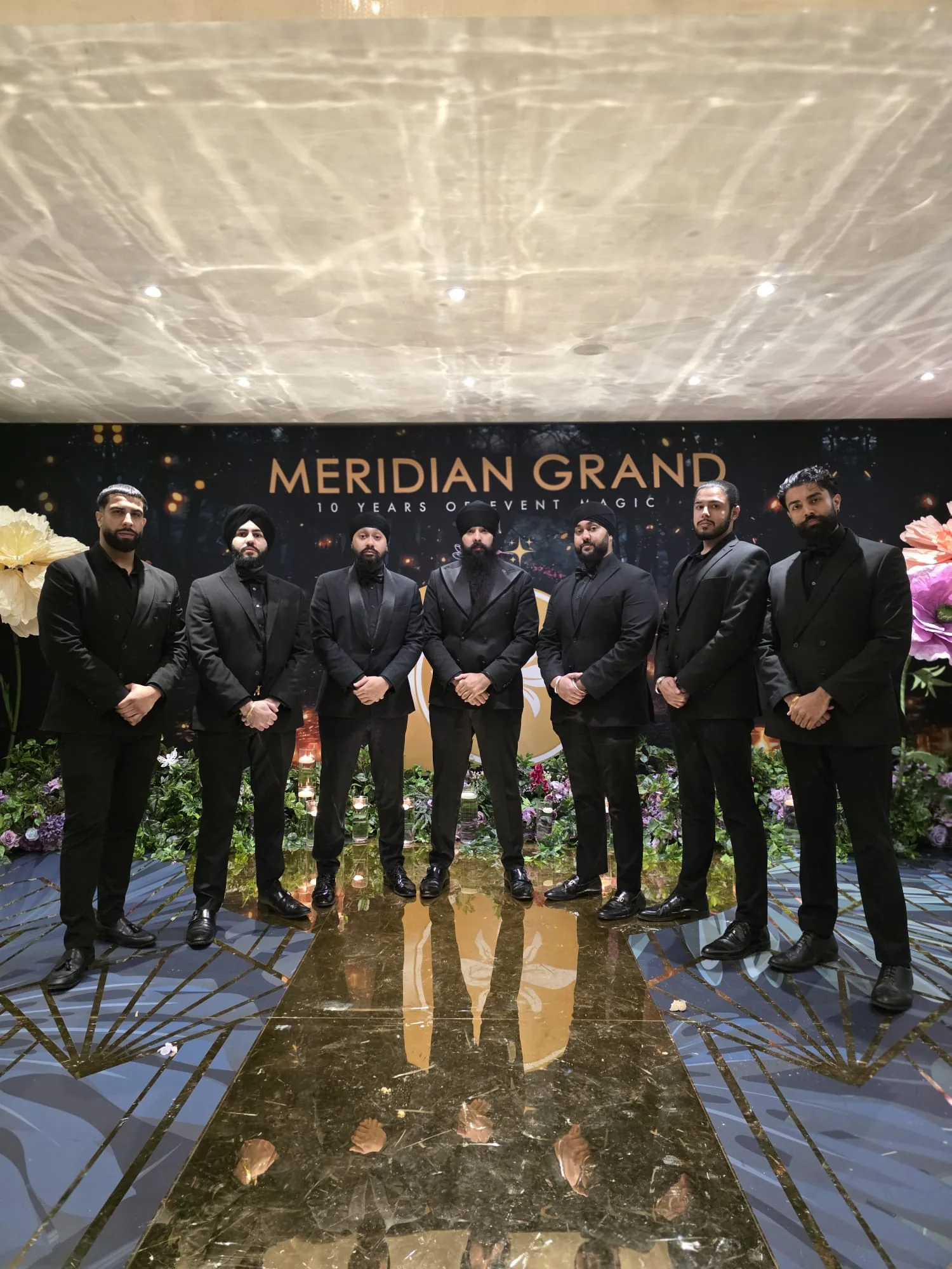 Imperial Drummers celebrating 10 years of dhol performances at the Meridian Grand venue