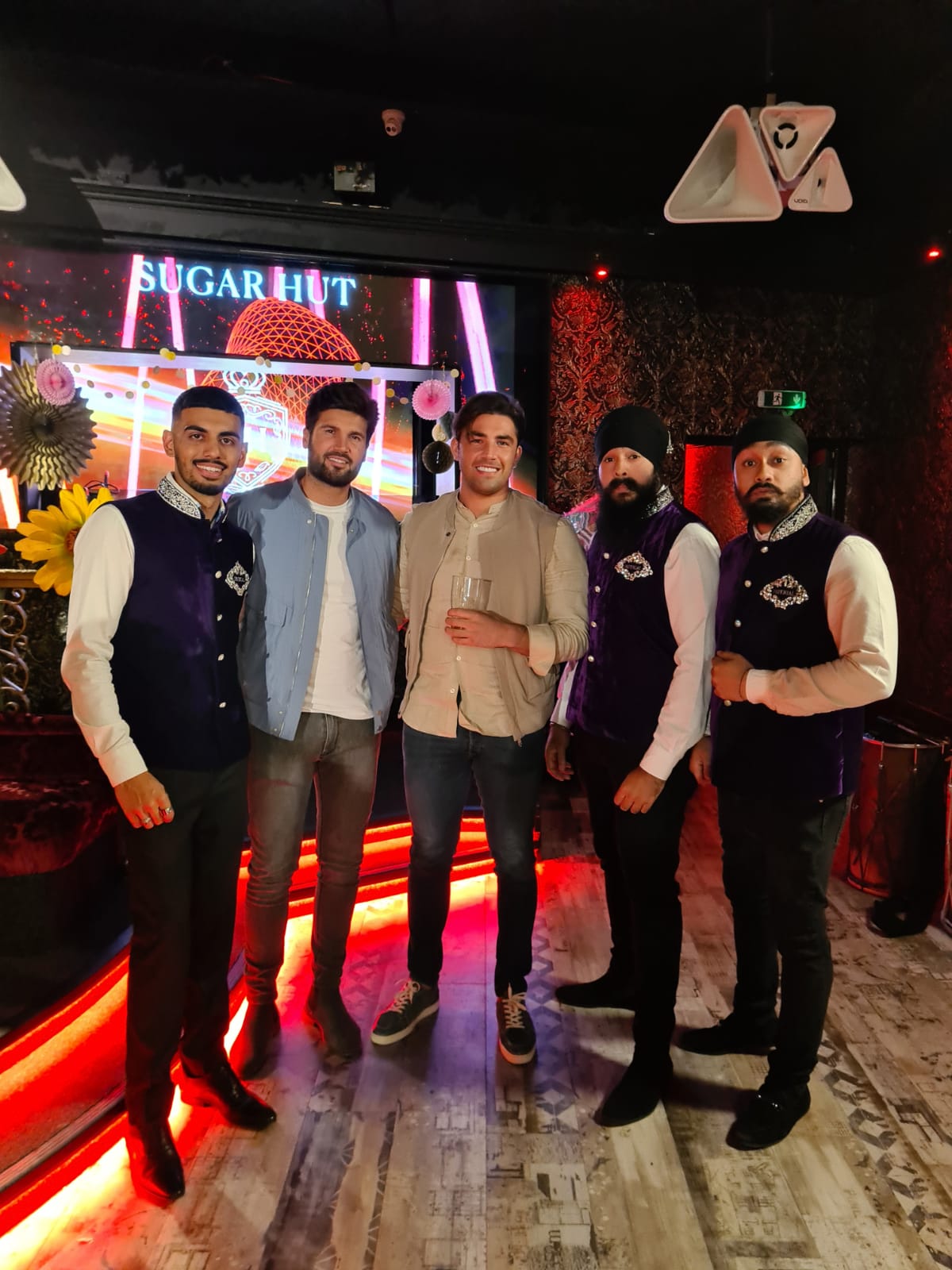 Imperial Drummers performing dhol at a private party for the cast of The Only Way Is Essex